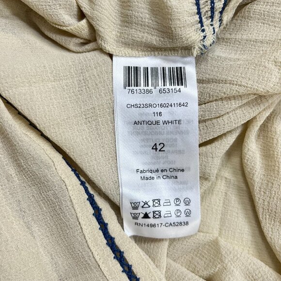 NWOT SEE BY CHLOÉ Embroidered Georgette Maxi Dress Long Sleeves Ruffles Sz 42 - Picture 13 of 15